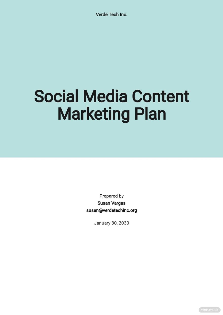 Social Media Marketing Strategy Plan Template - Google Docs, Word ...