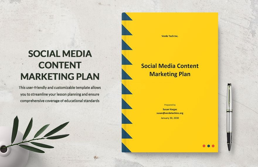 Social Media Content Marketing Plan Template