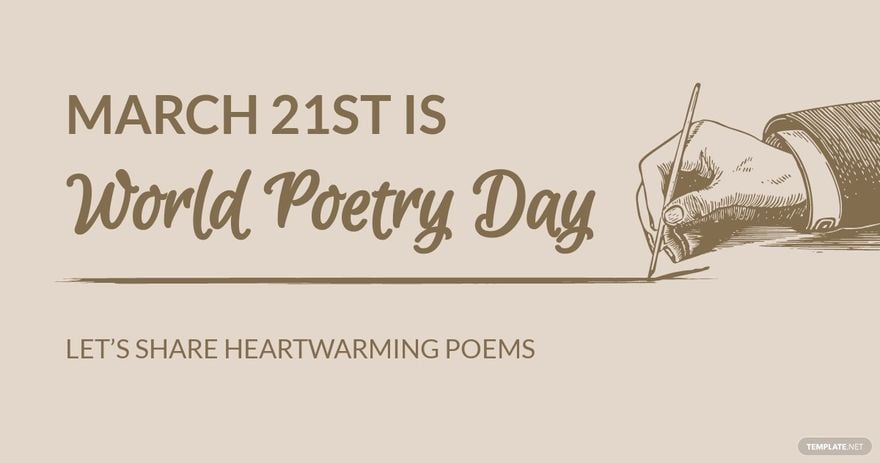 Free World Poetry Day Facebook Post Template