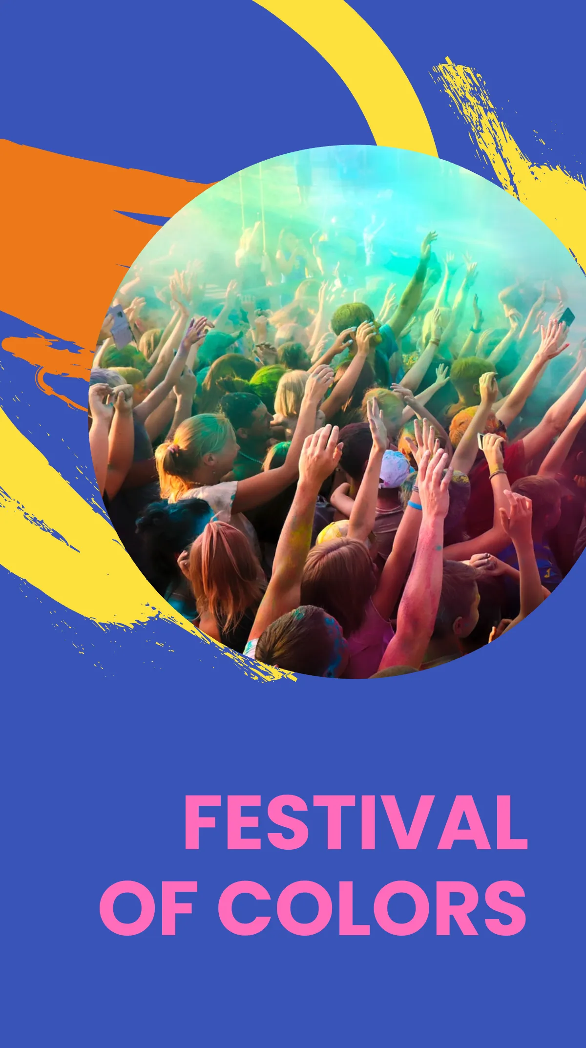 Free Holi Invitation Instagram Story Template to Edit Online