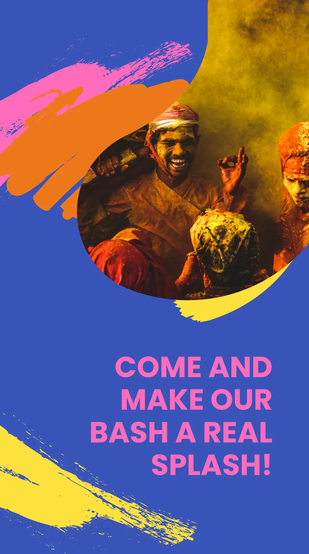 Free Holi Invitation Instagram Story Template to Edit Online