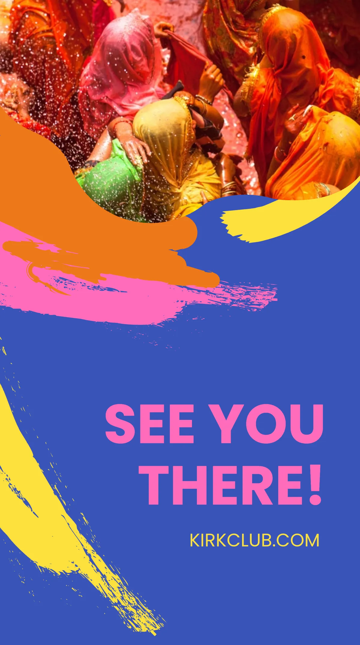 Free Holi Invitation Instagram Story Template to Edit Online