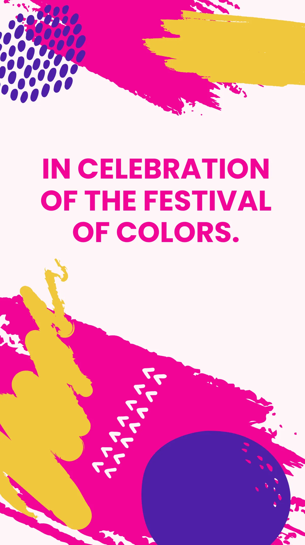 Holi Festival Quote Instagram Story Template