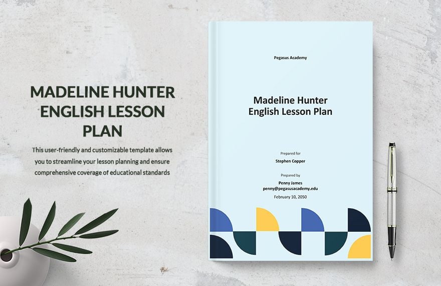 Madeline Hunter English Lesson Plan Template