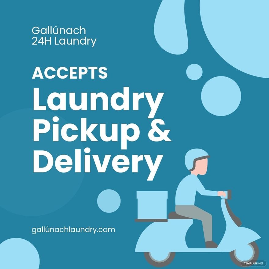 Laundry Delivery Instagram Post Template
