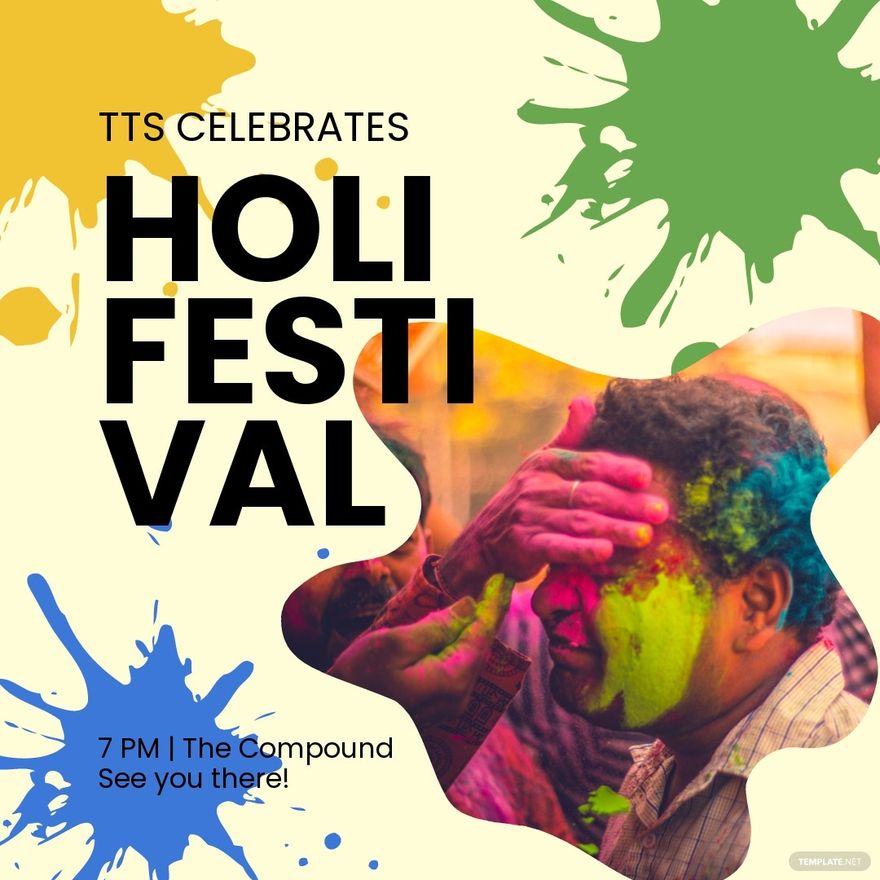 Holi Celebration Instagram Post Template