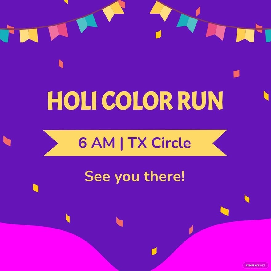 Holi Festival Fun Run Instagram Post