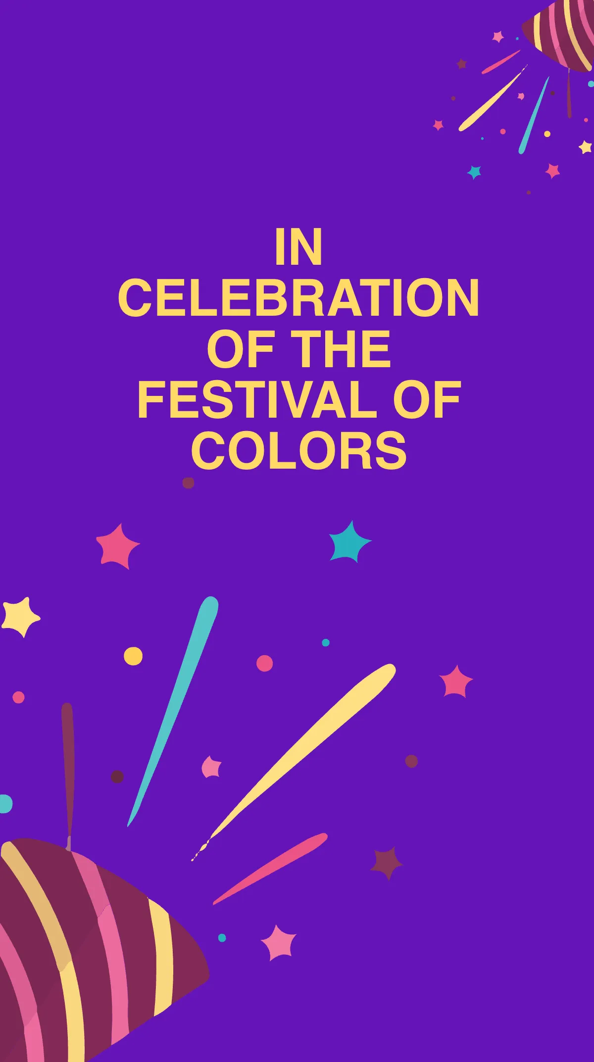 Free Holi Festival Fun Run Instagram Story Template to Edit Online