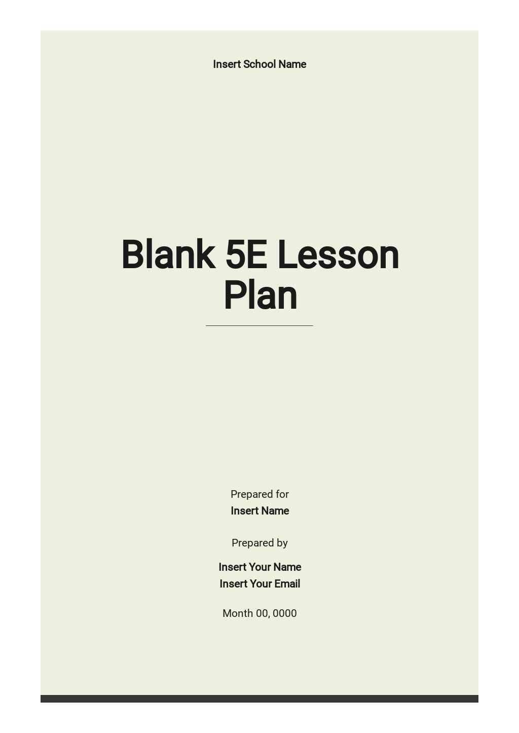 Blank 5e Lesson Plan Template Rezfoods Resep Masakan Indonesia