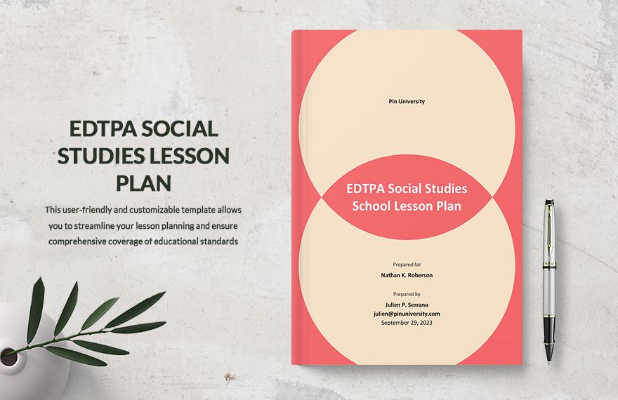 EDTPA Social Studies Lesson Plan Template