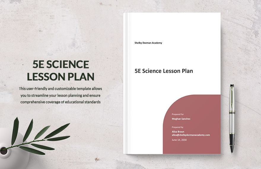 5E Science Lesson Plan Template