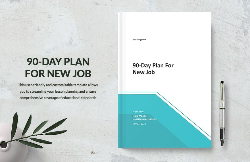 90-Day Plan Template For New Job