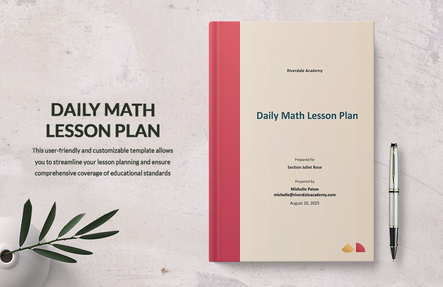 Free Daily Math Lesson Plan Template Download In Word Google Docs 