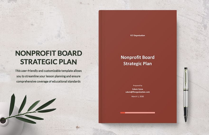 Nonprofit Board Strategic Plan Template