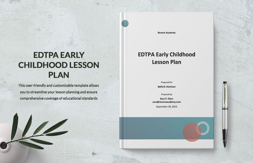 EDTPA Early Childhood Lesson Plan Template Download In Word Google 