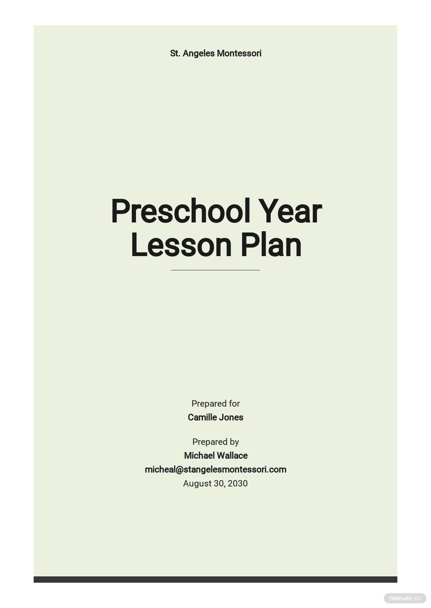 free preschool business plan template pdf