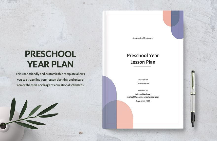 Preschool Year Plan Template