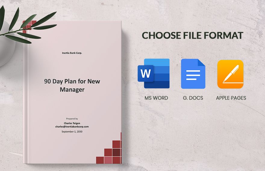 90 Day Plan Template for New Manager