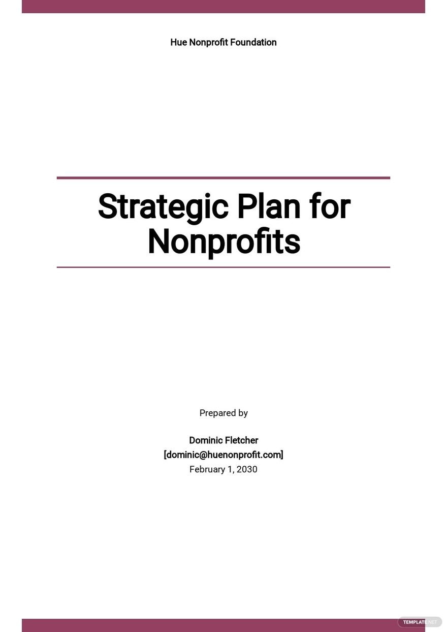 Strategic Plan Template for Nonprofits