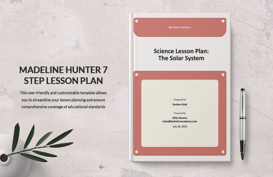 Madeline Hunter 7 Step Lesson Plan Template Download In Word Google 
