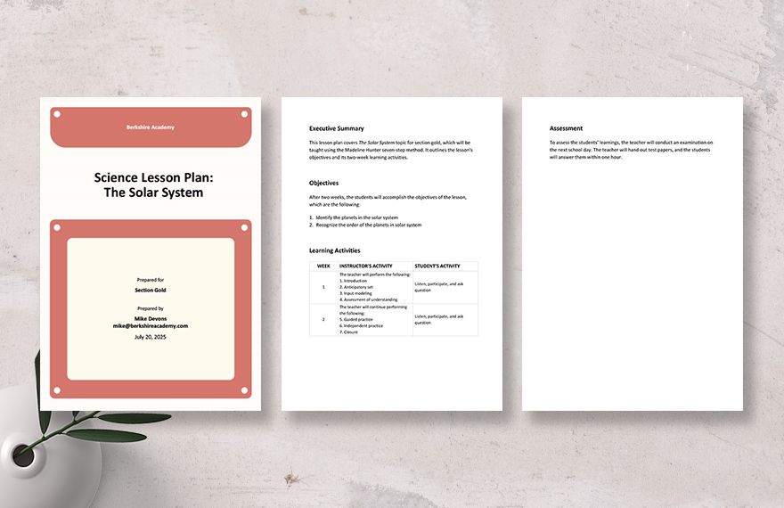 Madeline Hunter 7 Step Lesson Plan Template Download in Word, Google