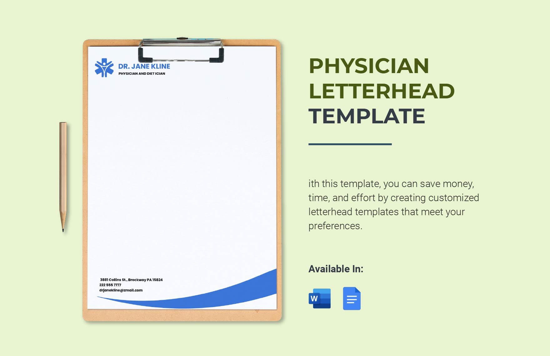 Physician Letterhead Template in Word, Google Docs