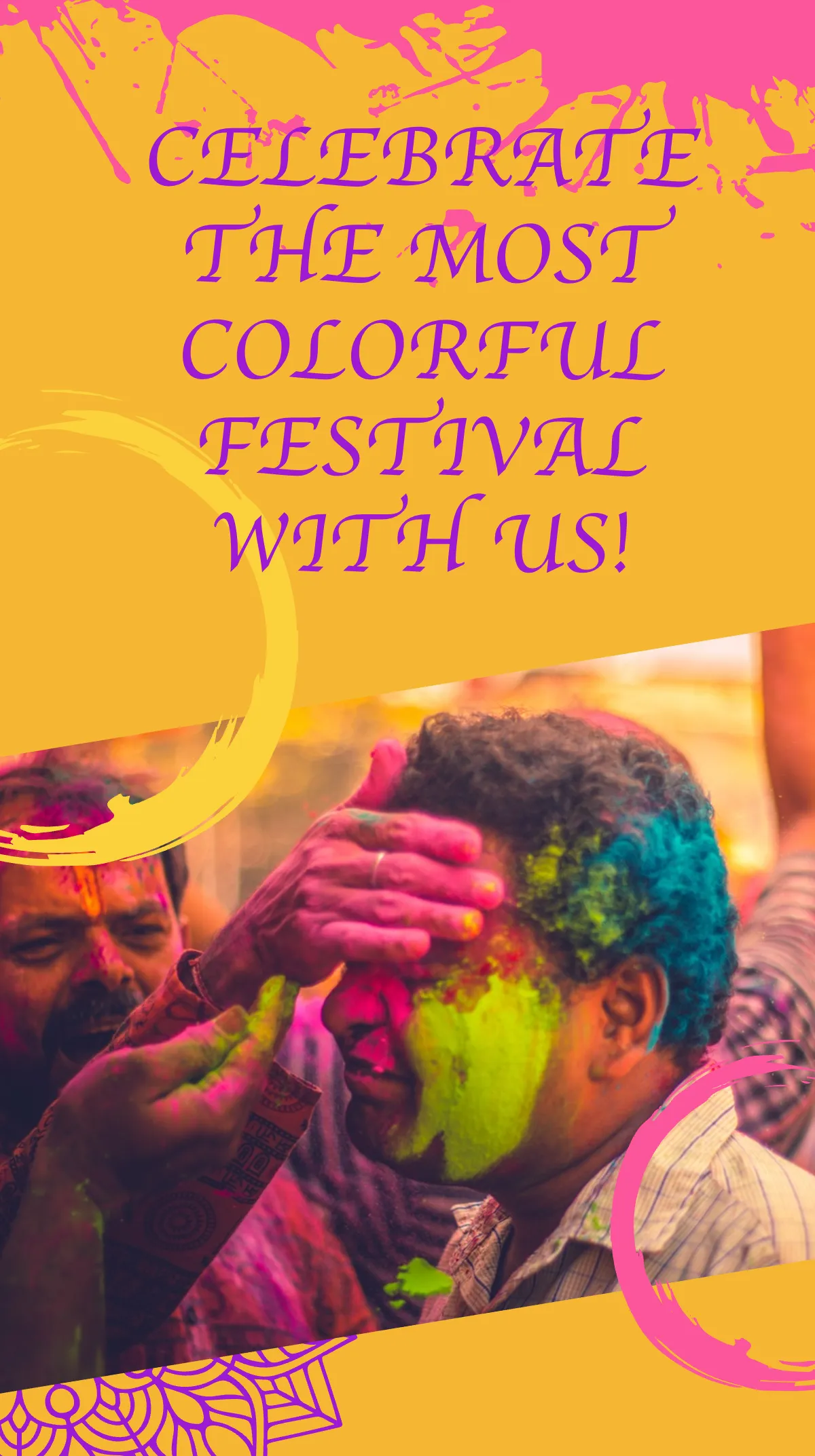 Free Happy Holi Instagram Story Template to Edit Online