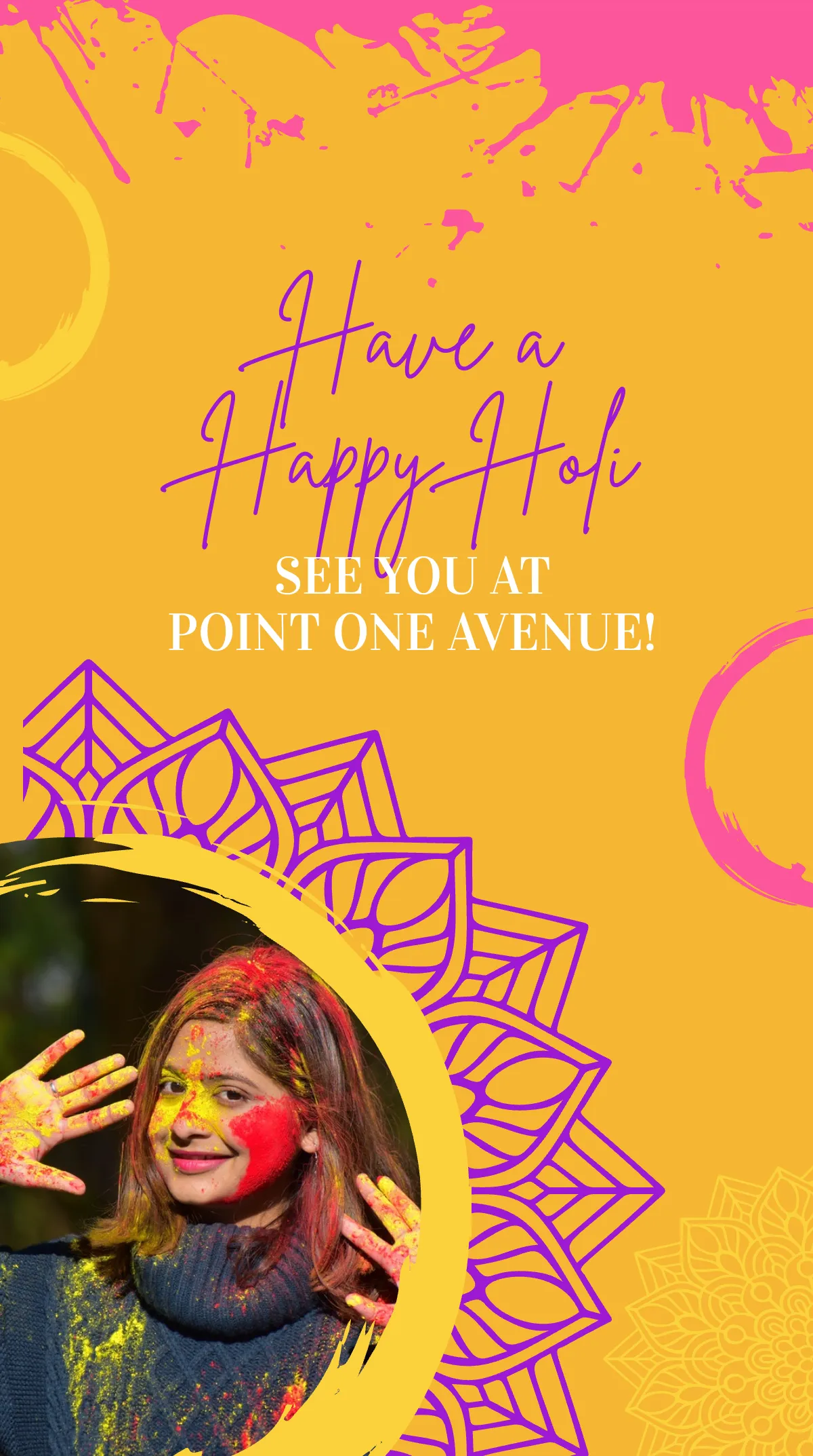 Free Happy Holi Instagram Story Template to Edit Online