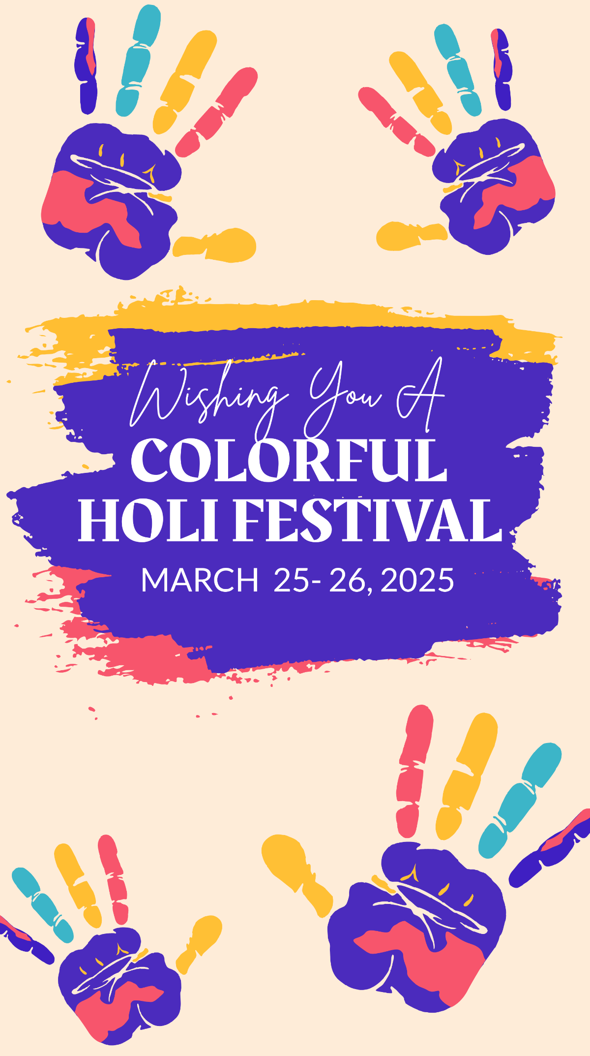 Colorful Holi Festival Instagram Story Template