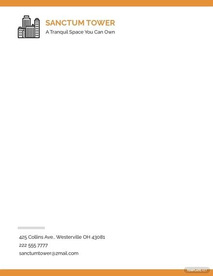Apartment Building Letterhead Template in Word, Google Docs