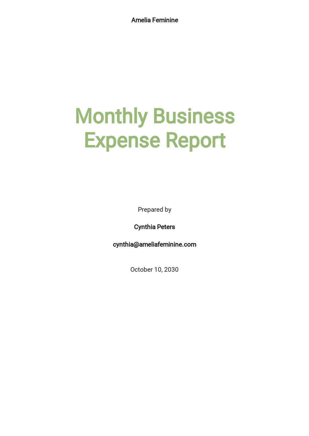 expense report template google docs