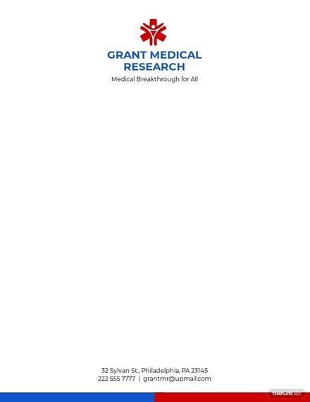 Medical Research Letterhead Template in Word, Google Docs