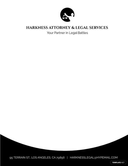 Free Attorney & Legal Services Letterhead Template
