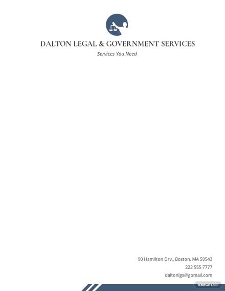 Legal and Government Services Letterhead Template