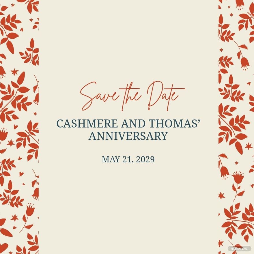 Save The Date Invitation Instagram Post Template