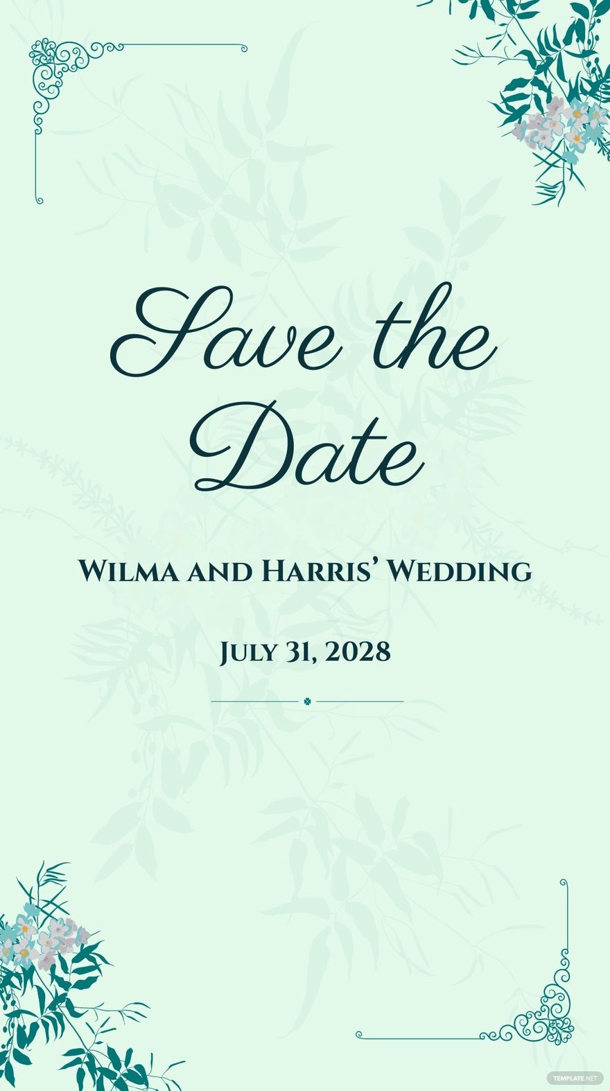Free Modern Save The Date Whatsapp Post Template
