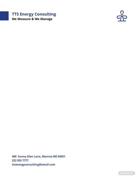 Energy Consulting Letterhead Template