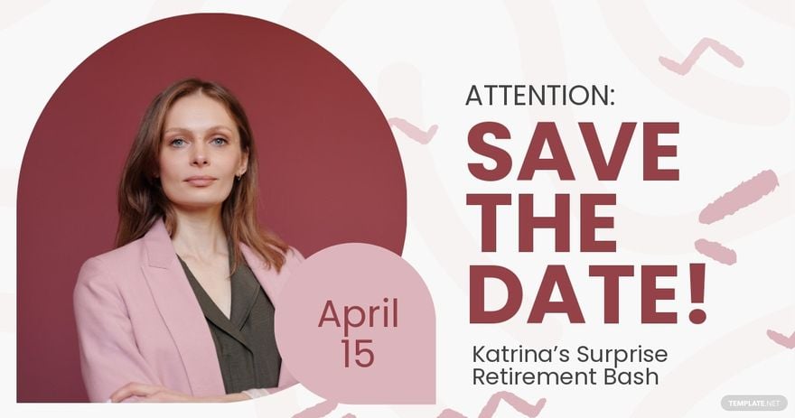 Save The Date Announcement Facebook Post Template