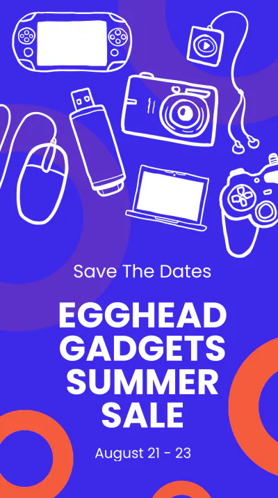 Free Save The Date Event Instagram Story Template to Edit Online