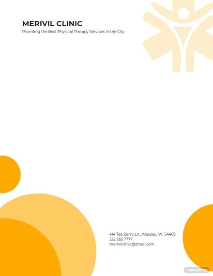Physical Therapist Letterhead Template