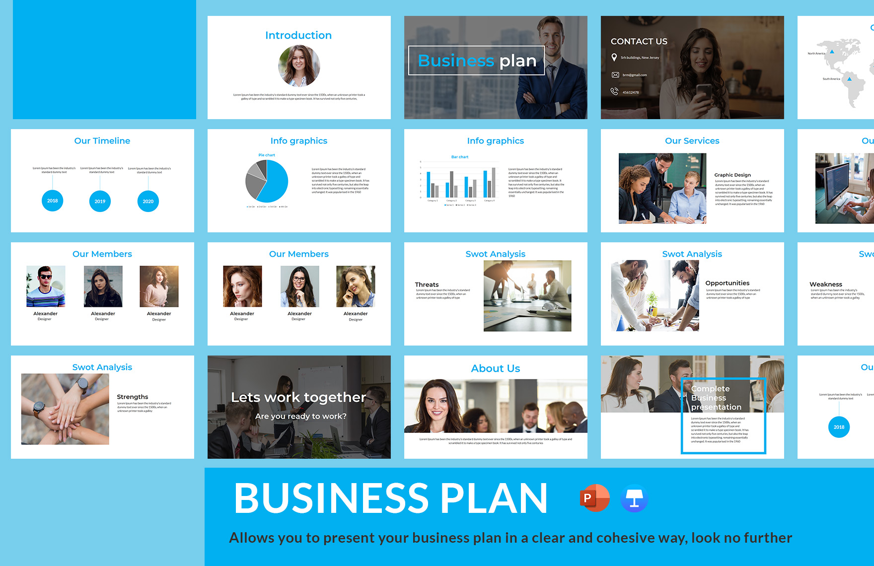 Sample Business Plan Powerpoint Presentation Template in Apple Keynote, PPT - Download | Template.net