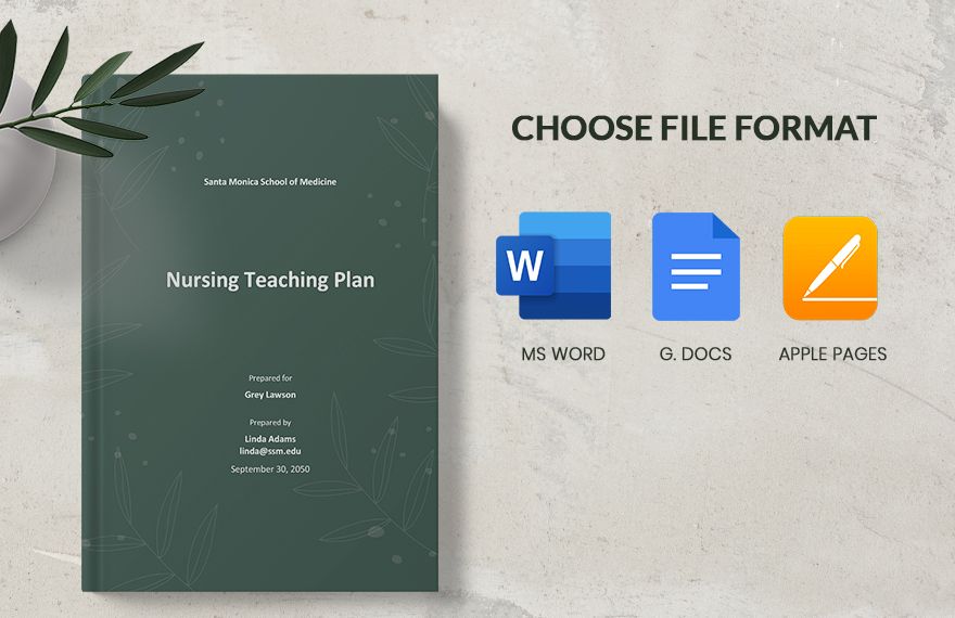 Sample Nursing Teaching Plan Template