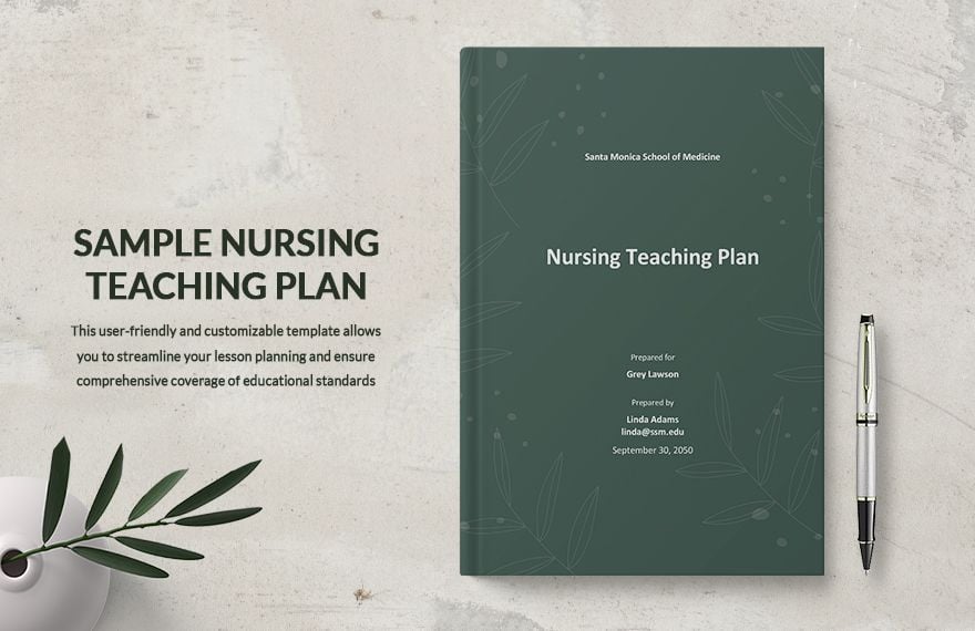 Sample Nursing Teaching Plan Template