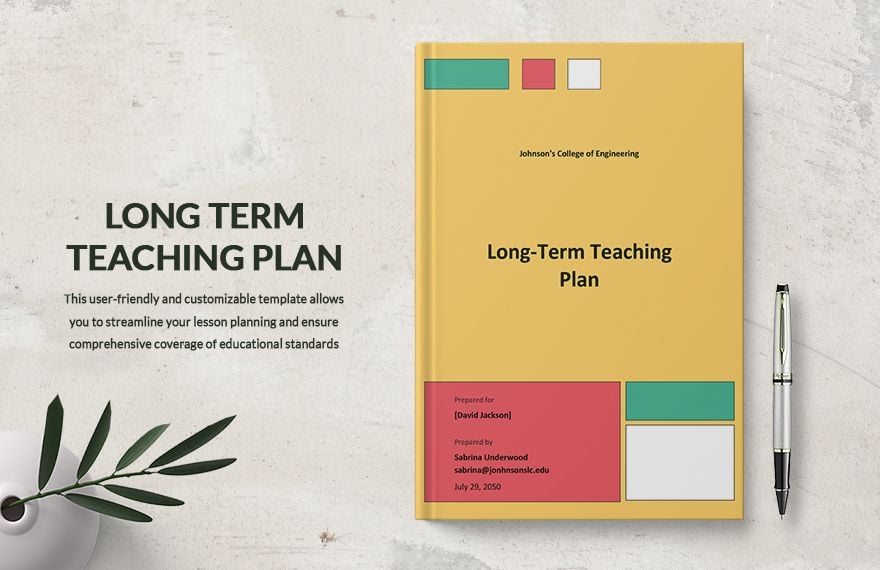 Long Term Teaching Plan Template