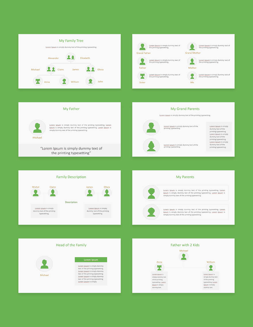 Family Tree Powerpoint Presentation Template