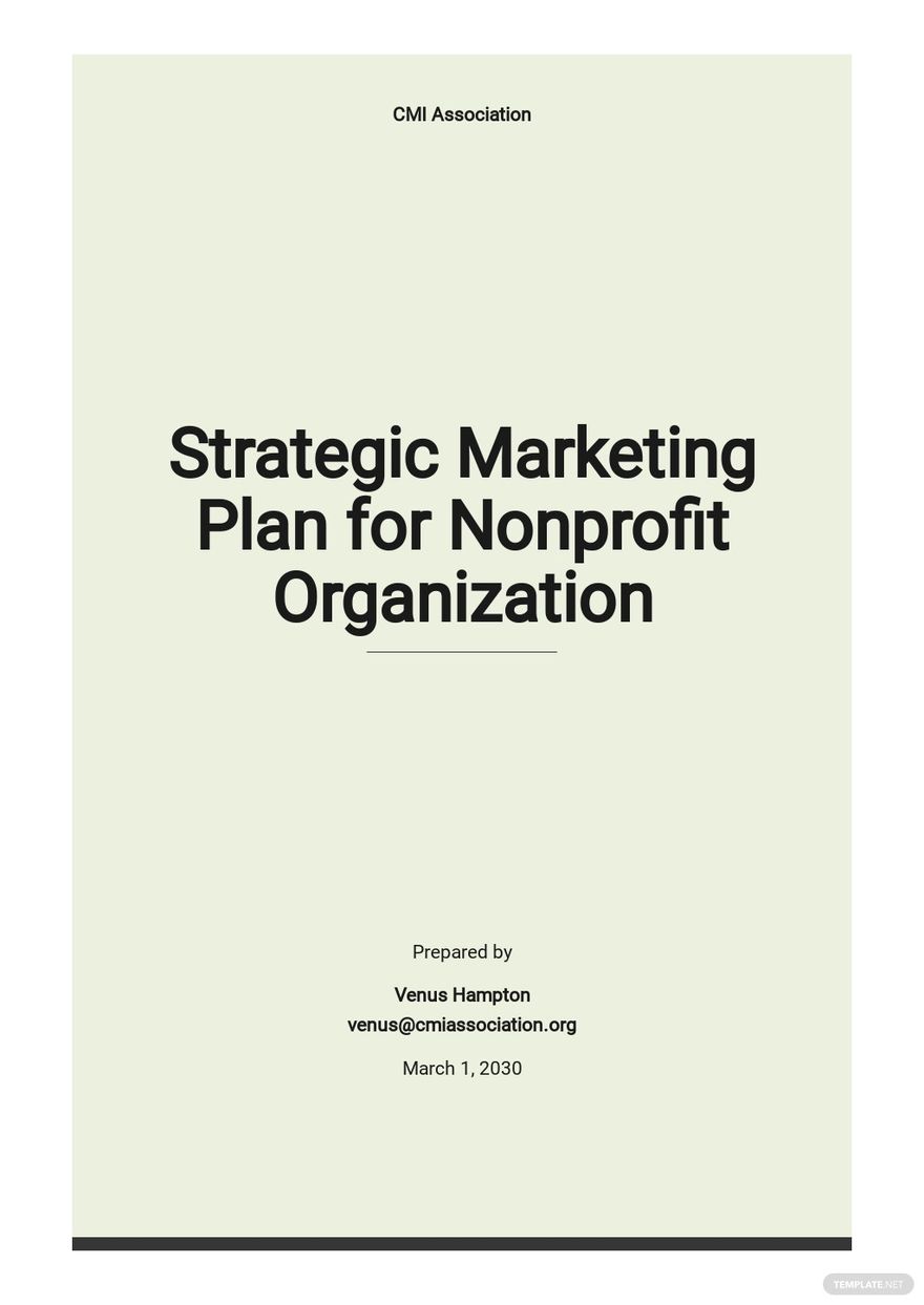 Nonprofit Strategic Plan Template - Google Docs, Word, Apple Pages ...