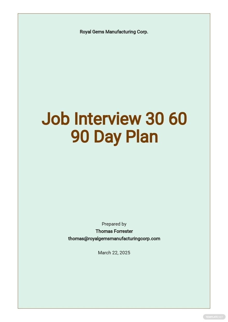 Job Interview 30 60 90 Day Plan Template.jpe