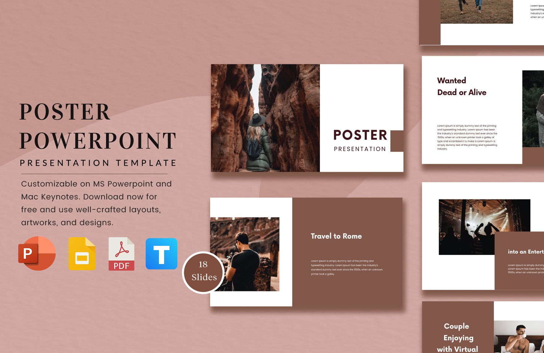 Free Poster Powerpoint Template in PDF, PowerPoint, Google Slides, Apple Keynote