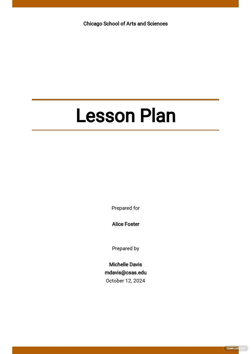 Secondary Teacher Lesson Plan Template - Google Docs, Word, Apple Pages ...