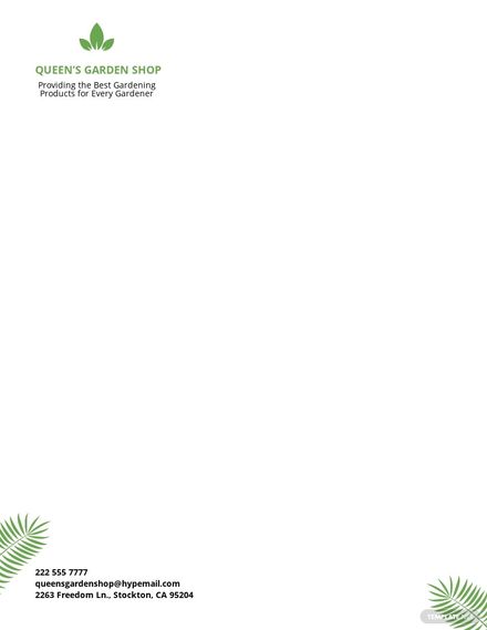 Gardening Letterhead Template in Google Docs, Word - Download | Template.net